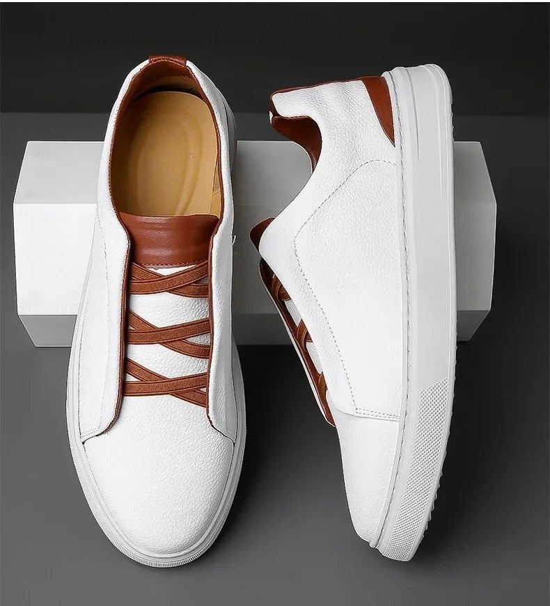 Heritage Leather Crossover Sneakers